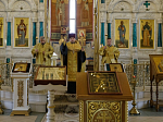 В канун праздника святых отцов шести Вселенских соборов, в Ильинском кафедральном соборе Россоши совершено всенощное бдение