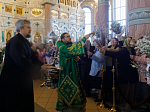 В канун праздника Входа Господня в Иерусалим Архипастырь совершил всенощное бдение в Свято-Ильинском кафедральном соборе города Россоши
