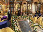 Глава Воронежской митрополии возглавил торжественные богослужения в праздник Собора Воронежских святых в Благовещенском кафедральном соборе
