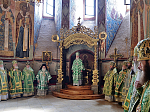 Преосвященнейший епископ Россошанский и Острогожский Андрей сослужил Святейшему Патриарху в Троице-Сергиевой Лавре