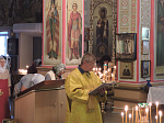 Воскресное богослужение в Сретенском храме Острогожска
