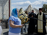 Архипастырь совершил освящение новосооруженных колоколов, куполов и крестов для строящегося храма в селе Лизиновка Россошанского района
