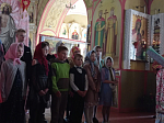 Воспитанники кружка «Лучик» при Михайловском храме поздравили прихожан с Пасхой Христовой