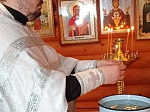 Священник совершил чин Великого освящения воды в селах Богучарского района