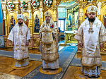 В Покровском соборе города Воронежа совершено соборное богослужение Архипастырей епархий Воронежской митрополии
