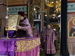 В Неделю 2-ю Великого поста Преосвященнейший епископ Дионисий совершил Литургию свт. Василия Великого в Свято-Ильинском кафедральном соборе города Россошь