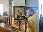 В храме Преображения Господня села Заболотовка освятили хоругвь с ликом местночтимого священномученика
