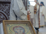 Преосвященнейший епископ Дионисий возглавил служение Божественной литургии в Воскресенском соборе Белогорского мужского монастыря