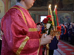 Епископ Россошанский и Острогожский Дионисий возглавил Божественную литургию в храме Архистратига Божия Михаила города Острогожска