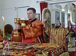Глава Россошанской епархии совершил Божественную литургию в храме святого мученика Иоанна Воина города Богучар
