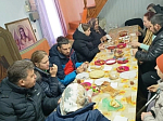 В храме святого благоверного князя Александра Невского города Калач состоялось масленичное чаепитие