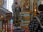 В среду второй седмицы Великого поста епископ Дионисий совершил Литургию Преждеосвященных Даров и диаконскую хиротонию в Казанском храме поселка Каменка