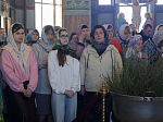 В канун праздника Входа Господня в Иерусалим Архипастырь совершил всенощное бдение в Свято-Ильинском кафедральном соборе города Россоши