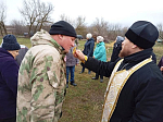  Благочинный Богучарского благочиния совершил молебен перед началом строительства храма в х. Варваровка