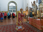 Епископ Россошанский и Острогожский Дионисий совершил Литургию в храме святых апостолов Петра и Павла с. Репьевка