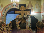 В канун праздника Воздвижения Креста Господня Преосвященнейший епископ Дионисий совершил всенощное бдение в Ильинском кафедральном соборе города Россоши