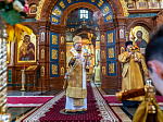 Епископ Россошанский и Острогожский Дионисий в числе сонма Архипастырей совершил Божественную литургию в Благовещенском кафедральном соборе г. Воронежа