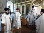 В храме Спаса Нерукотворного села Ближняя Полубянка отметили престольный праздник соборным богослужением клириков благочиния