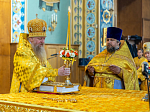 Торжественное соборное богослужение в праздник Собора Воронежских святых было совершено в Благовещенском кафедральном соборе города Воронежа