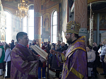 В Неделю 2-ю Великого поста Преосвященнейший епископ Дионисий совершил Литургию свт. Василия Великого в Свято-Ильинском кафедральном соборе города Россошь