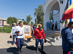 Преосвященнейший епископ Россошанский и Острогожский Дионисий возглавил Божественную литургию в Петропавловском храме села Репьёвка