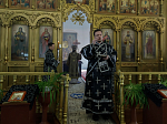 Епископ Дионисий совершил Литургию Преждеосвященных Даров в храме святителя Тихона, епископа Воронежского, Задонского чудотворца села Шубное Острогожского района