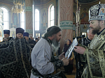 Преосвященнейший епископ Дионисий совершил в Свято-Ильинском кафедральном соборе города Россоши последнюю в этом году Литургию Преждеосвященных Даров