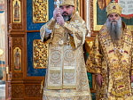 Епископ Россошанский и Острогожский Дионисий в числе сонма Архипастырей совершил Божественную литургию в Благовещенском кафедральном соборе г. Воронежа