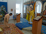 Божественная литургия в Успенском храме с. Зайцевка