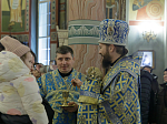 В канун праздника Сретения Господня Архипастырь совершил всенощное бдение в Свято-Ильинском кафедральном соборе города Россоши