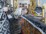 В среду второй седмицы Великого поста епископ Дионисий совершил Литургию Преждеосвященных Даров и диаконскую хиротонию в Казанском храме поселка Каменка