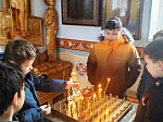Ученики Марьевской СОШ посетили Преображенский храм села Заболотовка