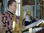 В четверг Страстной седмицы Архипастырь совершил Литургию в Свято-Ильинском кафедральном соборе города Россоши