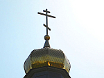 Установка накупольного креста на храме Иоанна Богослова с.Нижний Мамон