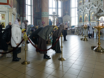 В Великую Субботу Правящий Архиерей совершил Литургию в Свято-Ильинском кафедральном соборе города Россоши