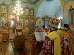 В понедельник Светлой седмицы епископ Дионисий совершил Литургию в храме Покрова Пресвятой Богородицы города Павловска