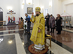 В день памяти Собора трех великих святителей Архипастырь совершил Божественную литургию в храме Всемилостивого Спаса г. Россошь