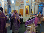 В Свято‑Тихоновском соборном храме города Острогожска совершен чин Воздвижения Креста Господня