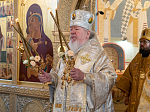 В день памяти священномученика Петра, архиепископа Воронежского, епископ Россошанский и Острогожский Дионисий сослужил митрополиту Воронежскому и Лискинскому Сергию за богослужением в Алексиево-Акатовом монастыре
