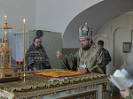 В пятницу 2-й седмицы Великого поста правящий архиерей совершил Литургию Преждеосвященных Даров в Казанском храме с. Гнилое