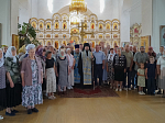 Архипастырь освятил крест для купола храма во имя святителя Митрофана, первого епископа Воронежского, села Верхний Мамон