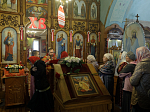 В понедельник Светлой седмицы епископ Дионисий совершил Литургию в храме Покрова Пресвятой Богородицы города Павловска