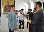 В Казанском храме был совершён чин молебного пения перед экзаменами с учениками старших классов