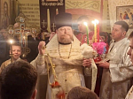 Протоиерей Владимир Шереметов совершил Пасхальное богослужение в Михайло-Архангельском храме и молебное пение на сельских приходах