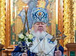 Митрополит Воронежский и Лискинский Сергий возглавил богослужение в день престольного праздника кафедрального собора Воронежской епархии