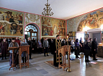 В Сретенском воинском храме совершили чтение Великого канона Андрея Критского и освятили коливо