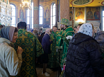В канун праздника Входа Господня в Иерусалим Архипастырь совершил всенощное бдение в Свято-Ильинском кафедральном соборе города Россоши