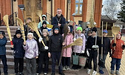 Ученики Новокалитвенской школы встретили праздник Благовещения Пресвятой Богородицы