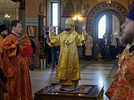 Глава Россошанской епархии возглавил служение Божественной литургии в Свято-Ильинском кафедральном соборе города Россоши