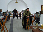 На приходах Богучарского благочиния священник совершил Таинство Соборования